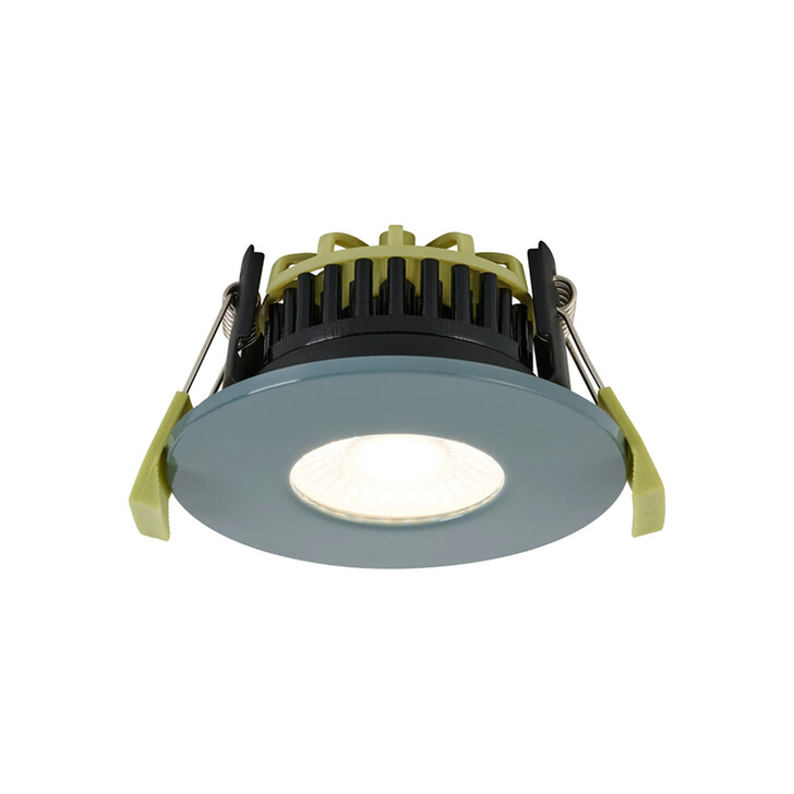 Idolite Imre 4/6/8W: Triac Dimmable 4CCT LED Fire Rated Downlight: Cool Grey Fascia: Cut Out: 70mm: 400/600/800lm: 60 Deg: IP65 DRIVER INC. 5yrs Wrnty