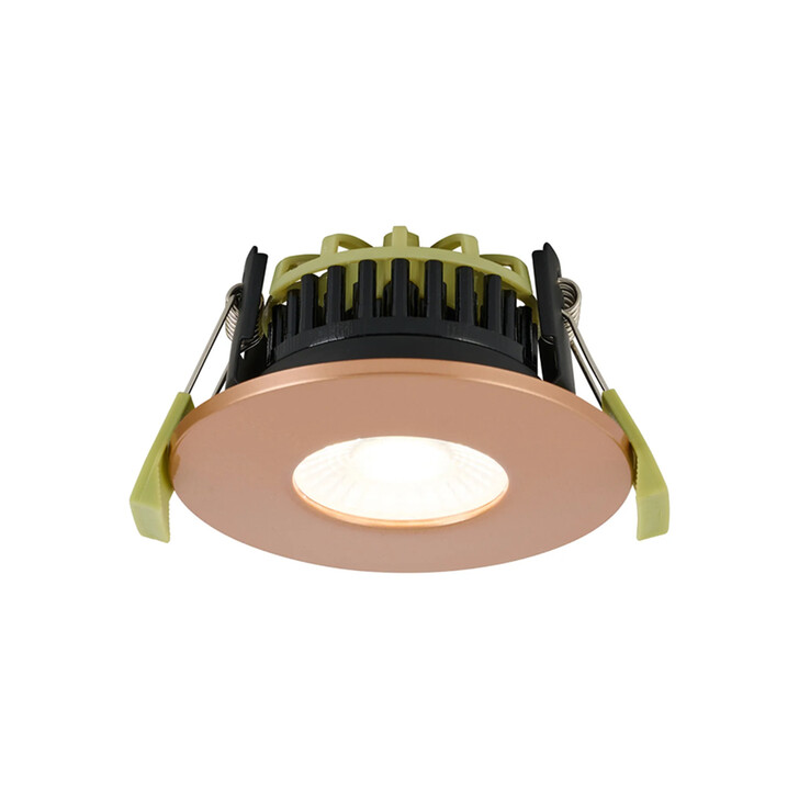 Idolite Imre 4/6/8W: Triac Dimmable 4CCT LED Fire Rated Downlight: Copper Fascia: Cut Out: 70mm: 400/600/800lm: 60 Deg: IP65 DRIVER INC. 5yrs Wrnty
