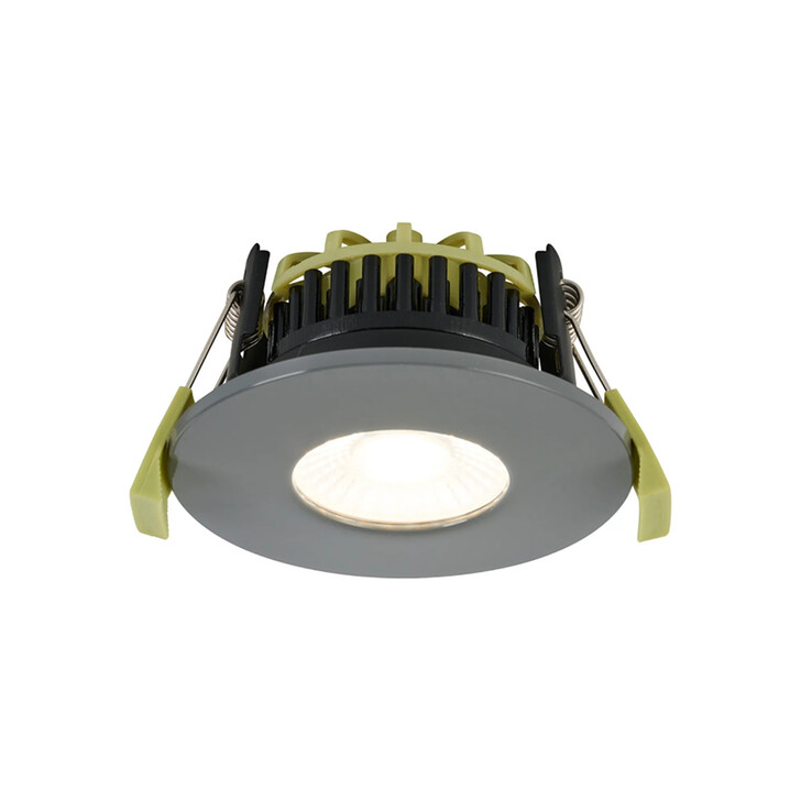 Idolite Imre 4/6/8W: Triac Dimmable 4CCT LED Fire Rated Downlight: Warm Grey Fascia: Cut Out: 70mm: 400/600/800lm: 60 Deg: IP65 DRIVER INC. 5yrs Wrnty