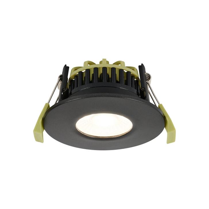 Idolite Imre 4/6/8W: Triac Dimmable 4CCT LED Fire Rated Downlight: With Graphite Fascia: Cut Out: 70mm: 400/600/800lm: 60 Deg: IP65 DRIVER INC. 5yrs Wrnty