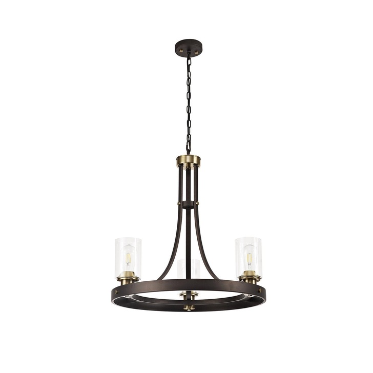 Idolite Karakoram Brown Oxide Finish 3 Light Pendant