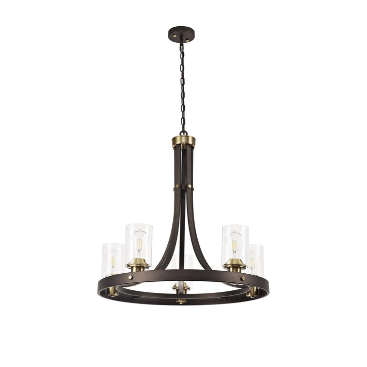 Idolite Karakoram Brown Oxide Finish 5 Light Pendant