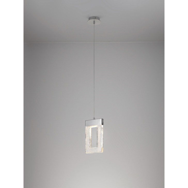 Idolite Karoma Polished Chrome LED Single Pendant Light - 3000K