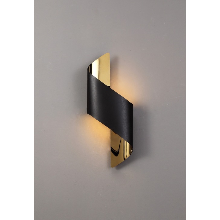 Idolite Kenton Sand Black/Gold LED Wall Light - 3000K