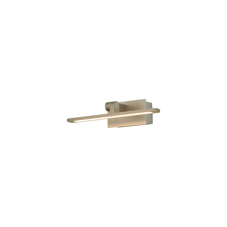 Idolite Killian 30cm Matt Satin Nickel Over Mirror Bathroom Wall Light - 6W LED, 3000K, IP44