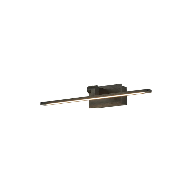 Idolite Killian 42.5cm Black Over Mirror Bathroom Wall Light - 8W LED, 3000K, IP44