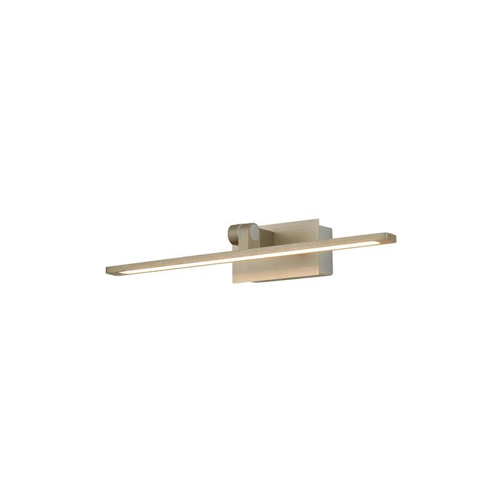 Idolite Killian 42.5cm Matt Satin Nickel Over Mirror Bathroom Wall Light - 8W LED, 3000K, IP44