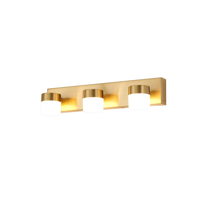 Idolite Licancabur Brass Triple LED Adjustable Wall Light Spot Over Mirror - 3000K, IP44