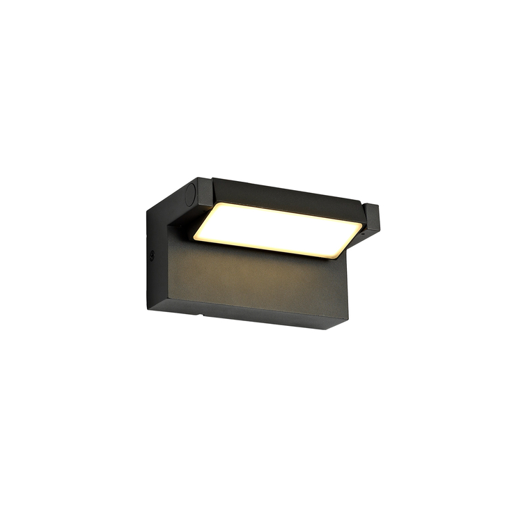 Idolite Morden Graphite Black Led Exterior Wall Light - 3000K