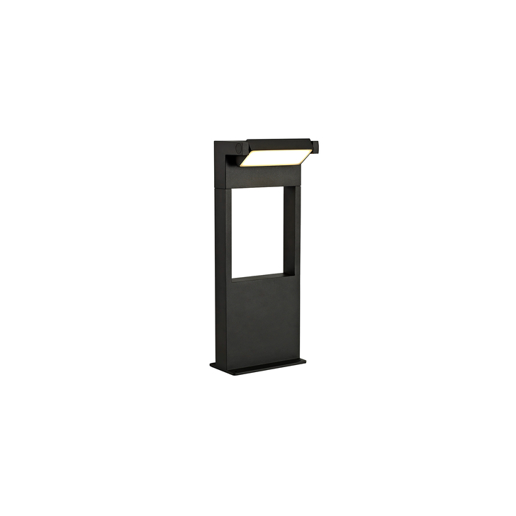 Idolite Morden Graphite Black Led Small Exterior Post Lamp - 3000K