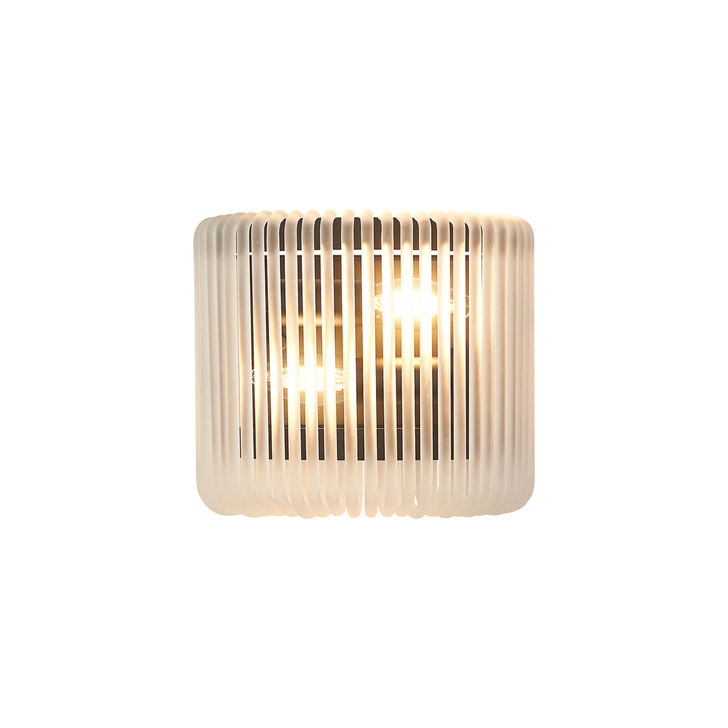 Idolite Nuboda 22 x 12cm 2 Light Small Wall Light Black With Frosted Glass Rods
