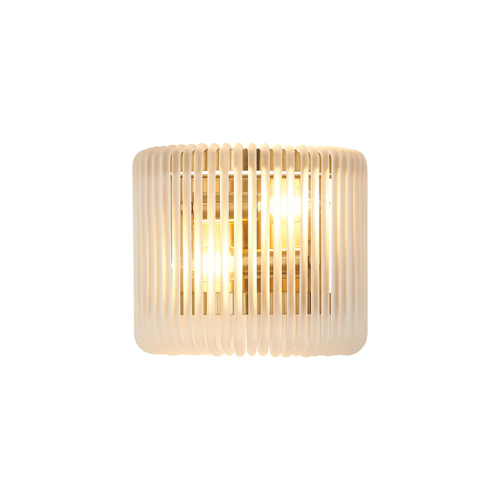 Idolite Nuboda 22 x 12cm 2 Light Small Wall Light Brass With Frosted Glass Rods