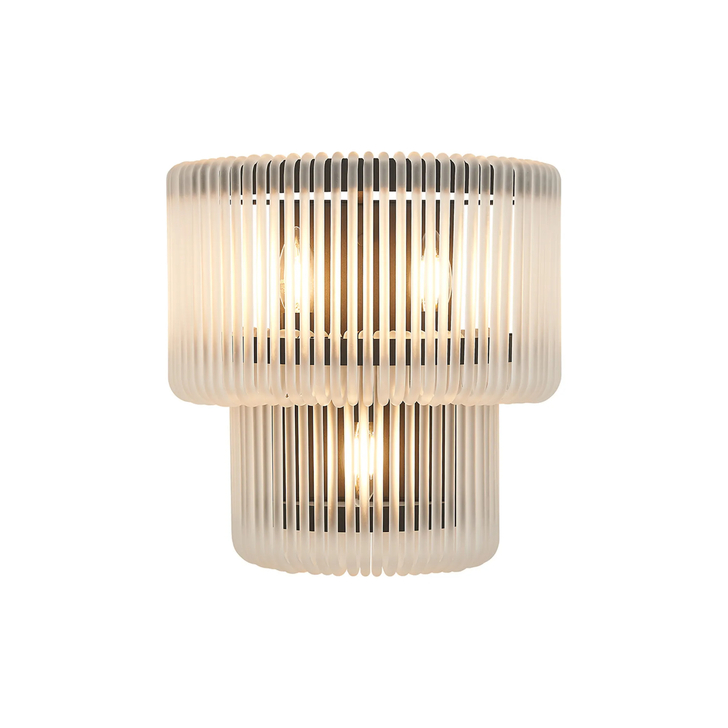Idolite Nuboda 32 x 18cm 3 Light Large Wall Light Black With Frosted Glass Rods
