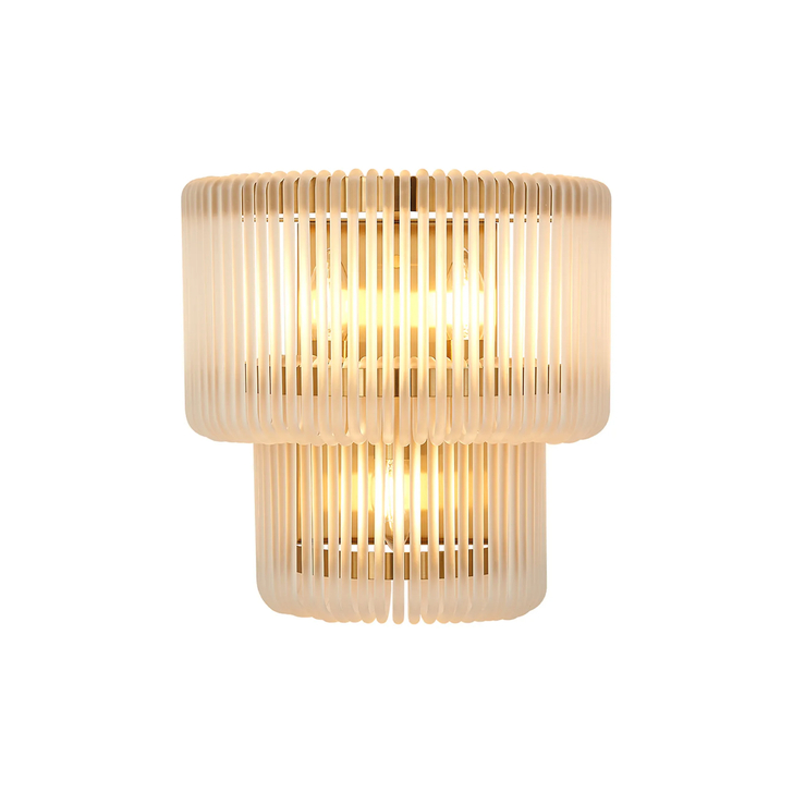 Idolite Nuboda 32 x 18cm 3 Light Large Wall Light Brass With Frosted Glass Rods