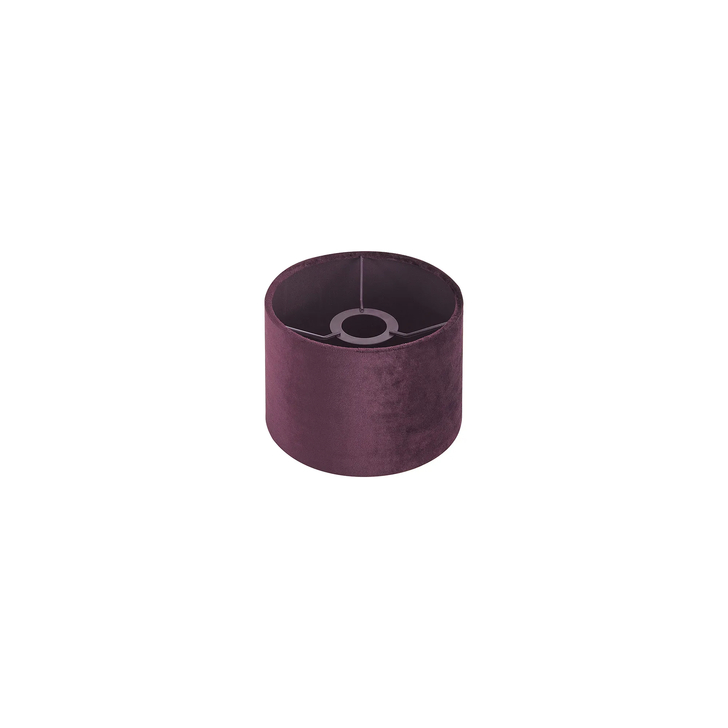 Idolite Nuvola 18cm Round Aubergine Velvet Shade With Aubergine TC Lining And Aubergine Finish Carrier