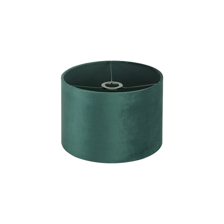 Idolite Nuvola 30cm Round Self Lined Forest Green Velvet Shade With Green Finish Carrier