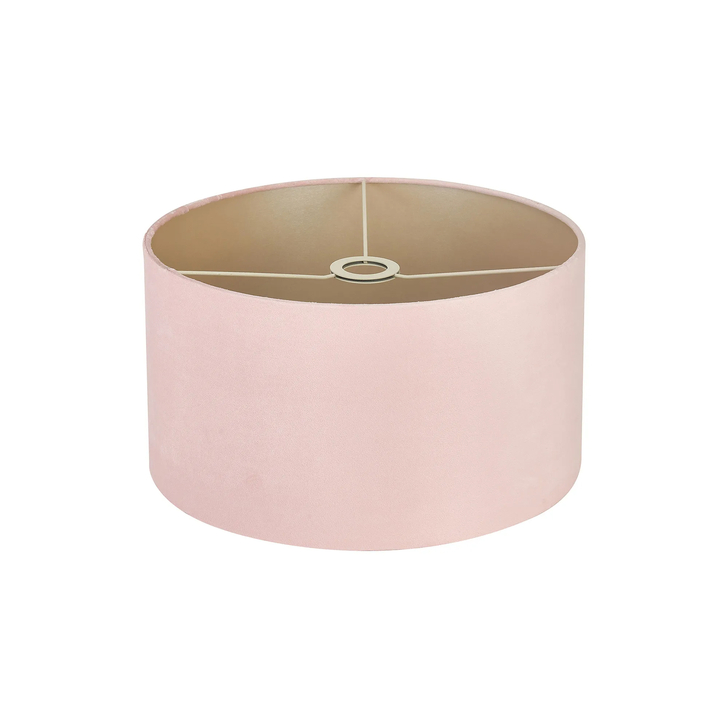 Idolite Nuvola 40cm Round Blush Pink Velvet Shade With Prosecco Paper Lining And Prosecco Finish Carrier