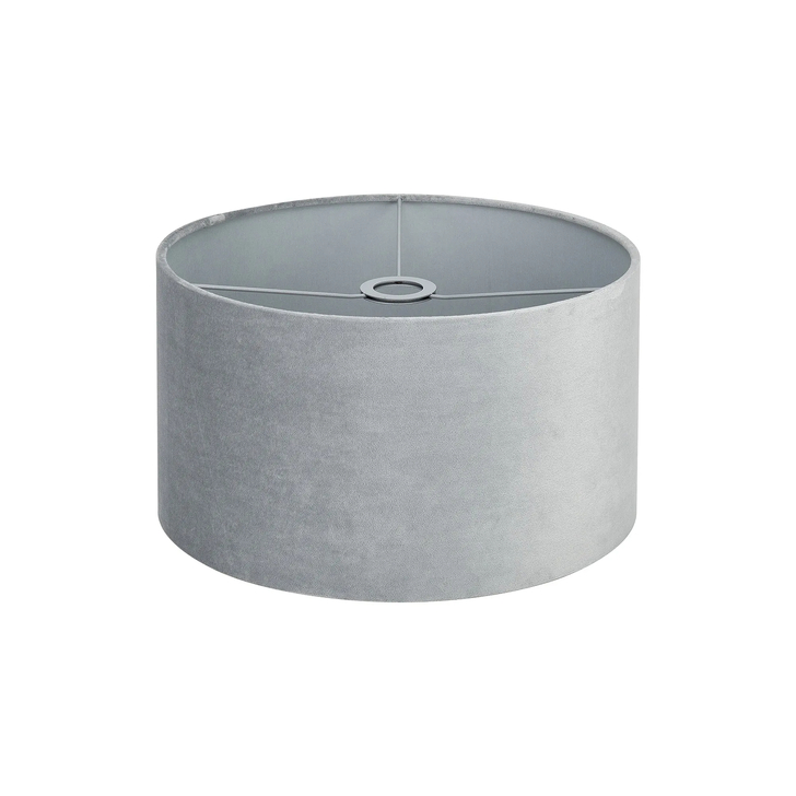 Idolite Nuvola 40cm Round Light Grey Velvet Shade With Light Grey TC Lining And Light Grey Finish Carrier