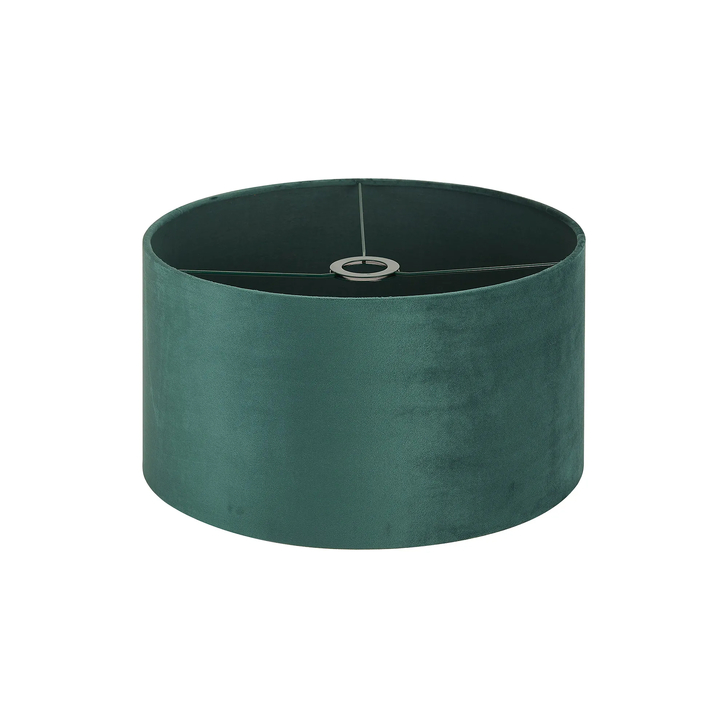 Idolite Nuvola 40cm Round Self Lined Forest Green Velvet Shade With Green Finish Carrier