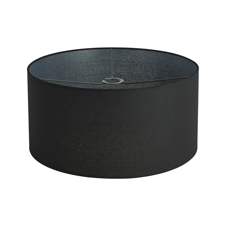 Idolite Nuvola 50cm Round Black Linen Shade With Translucent Inner