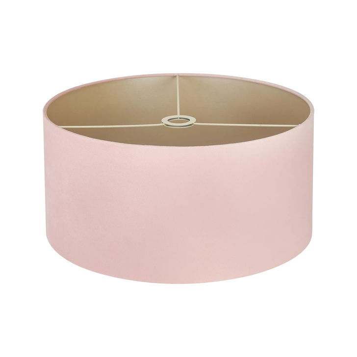 Idolite Nuvola 50cm Round Blush Pink Velvet Shade With Prosecco Paper Lining And Prosecco Finish Carrier