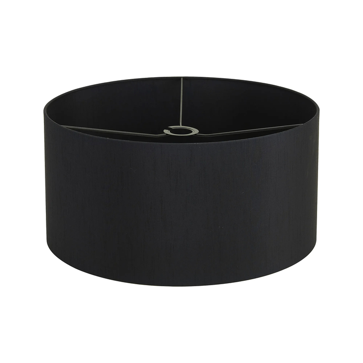 Idolite Nuvola 50cm Round Self Lined Black Faux Silk Shade