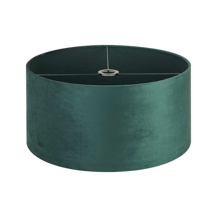 Idolite Nuvola 50cm Round Self Lined Forest Green Velvet Shade With Green Finish Carrier