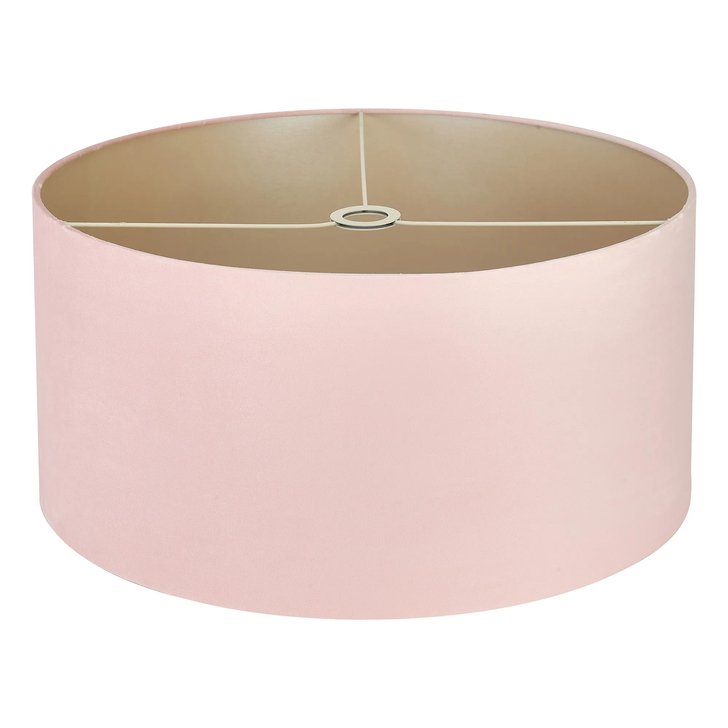 Idolite Nuvola 60cm Round Blush Pink Velvet Shade With Prosecco Paper Lining And Prosecco Finish Carrier