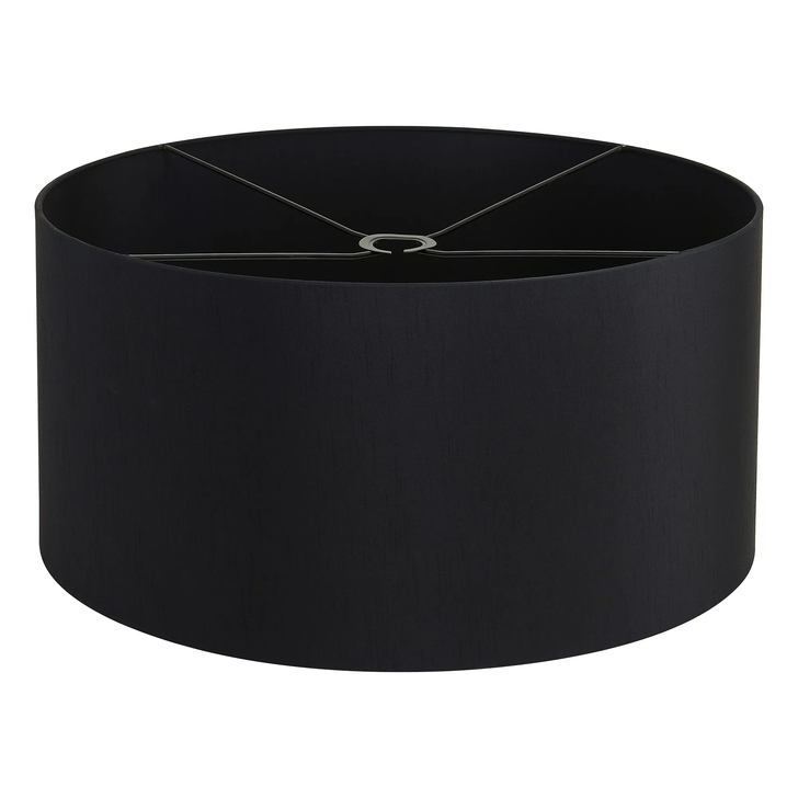 Idolite Nuvola 60cm Round Self Lined Black Faux Silk Shade