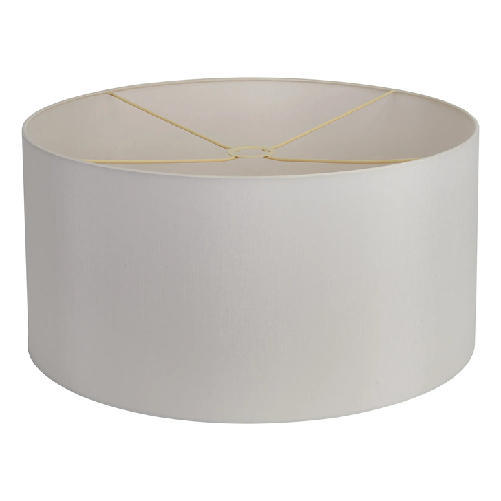 Idolite Nuvola 60cm Round Self Lined Ivory Faux Silk Shade