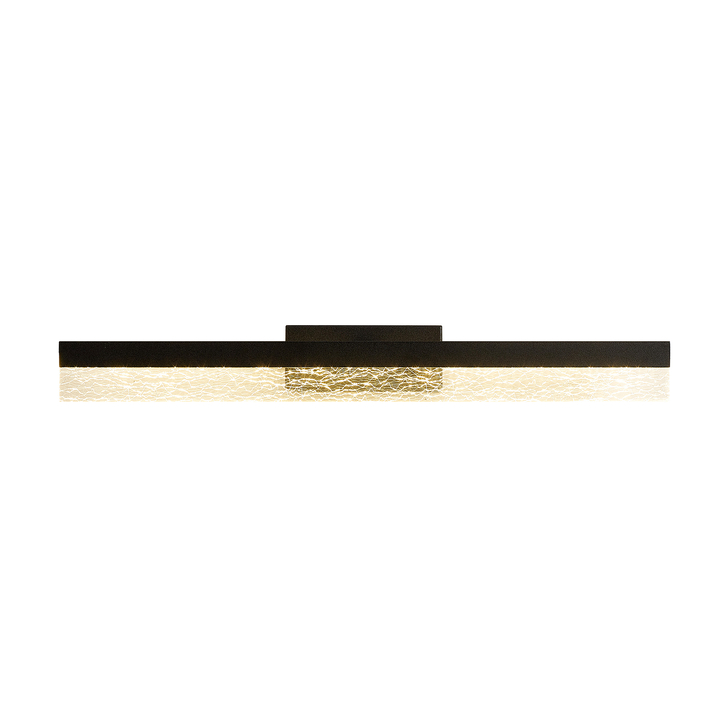 Idolite Odette Large LED Bathroom Wall Light Sand Black With Clear Crackle Glass - IP44, 3000K