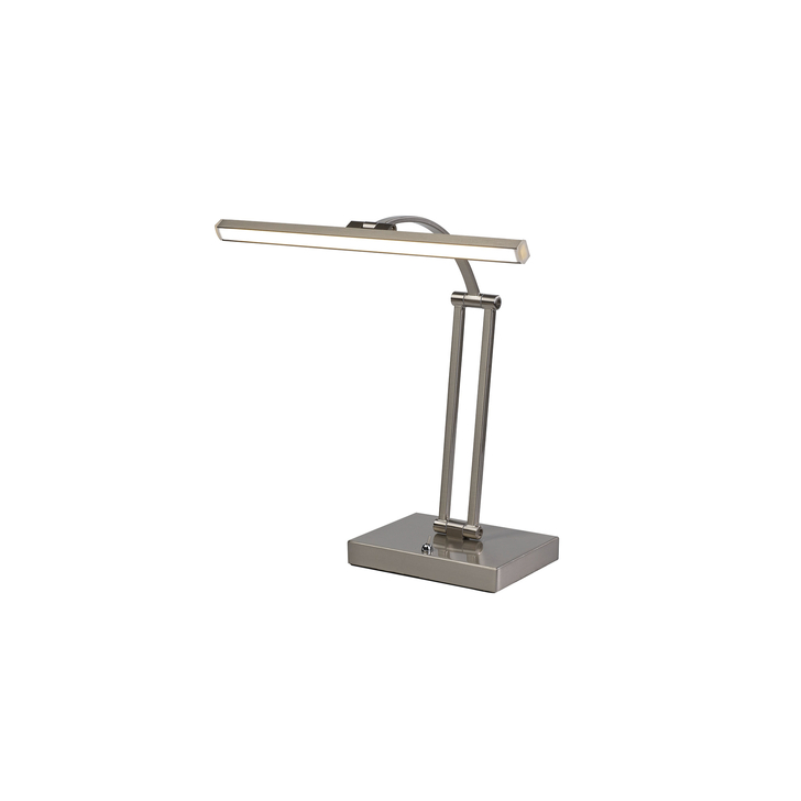 Idolite Parbat Satin Nickel LED Desk Lamp - 3000K