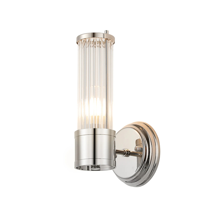 Idolite Pearson 1 Light Polished Nickel Bathroom Wall Light - IP44