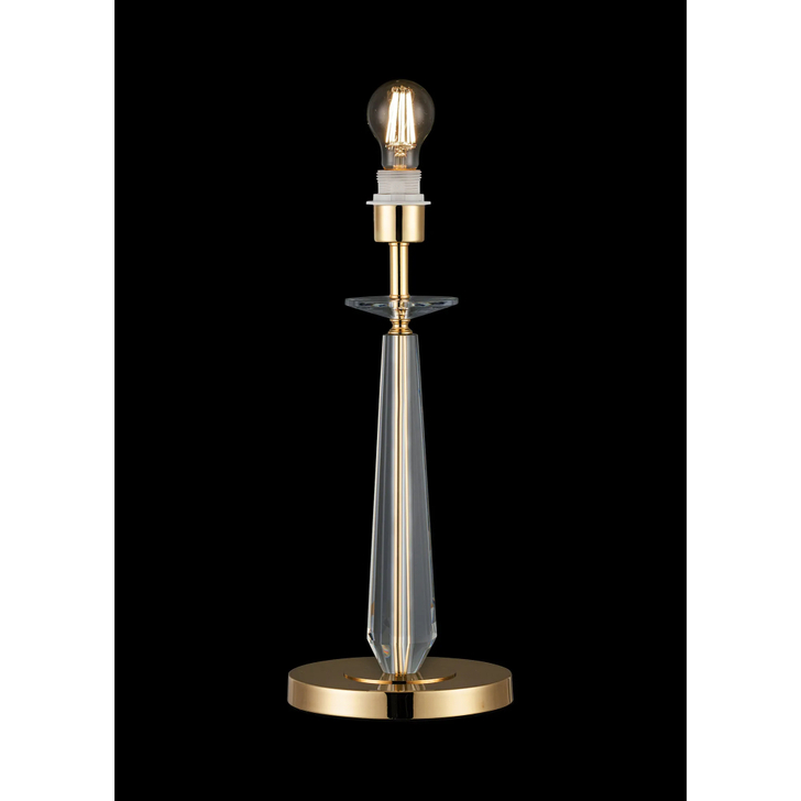 Idolite Piti 45cm French Gold Finish Crystal Table Lamp - Switched