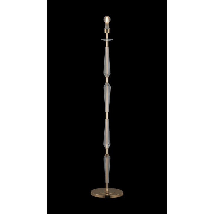 Idolite Piti French Gold Crystal Floor Lamp - Switched