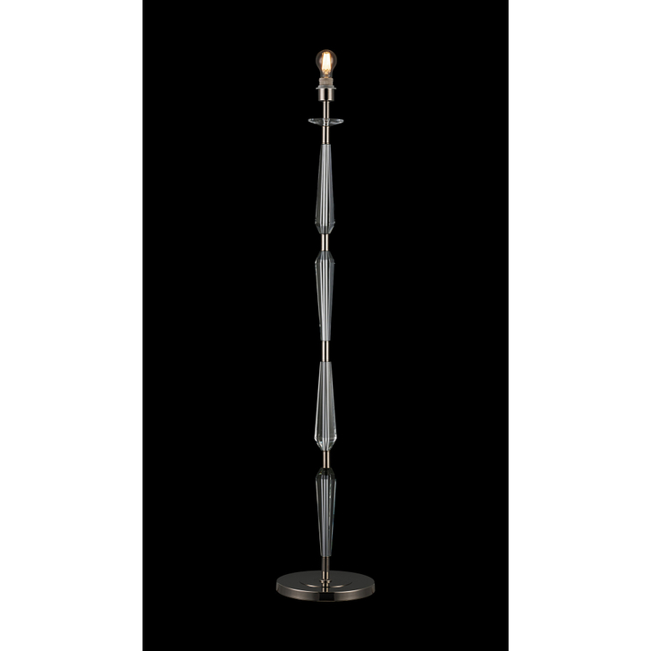 Idolite Piti Polished Nickel Crystal Floor Lamp - Switched