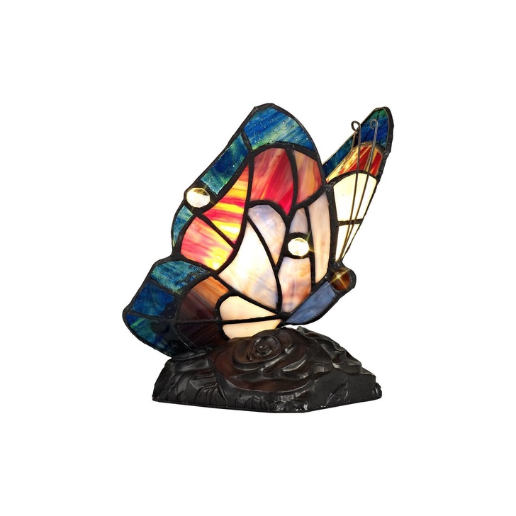 Idolite Poplar Blue/Brown/Black Butterfly Table Lamp