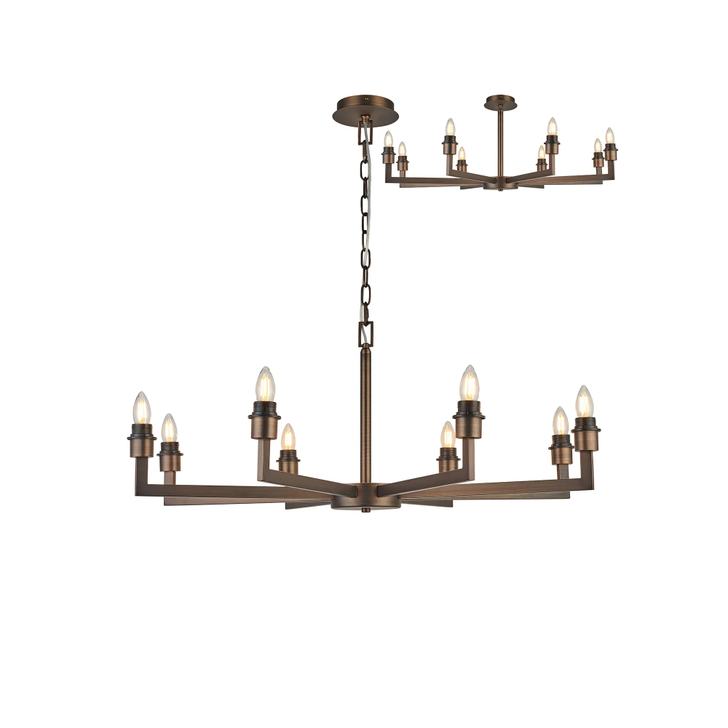 Idolite Ruari Matt Bronze 8 Light Pendant (Frame Only)