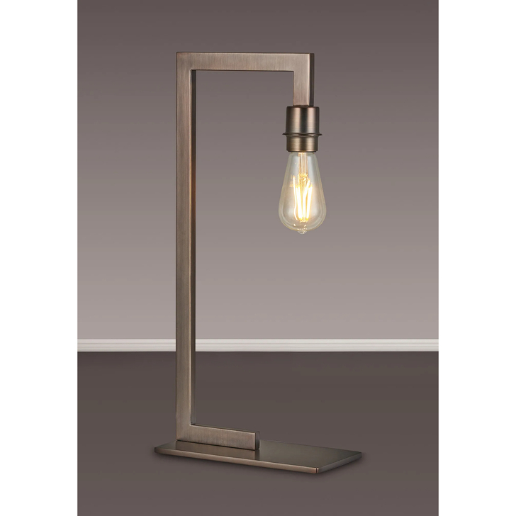 Idolite Ruari Matt Bronze Over Arm Table Lamp (Frame Only)