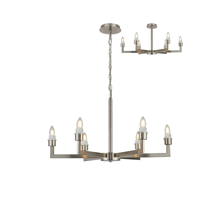 Idolite Ruari Satin Nickel 6 Light Pendant (Frame Only)