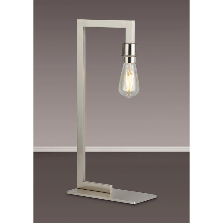 Idolite Ruari Satin Nickel Over Arm Table Lamp (Frame Only)