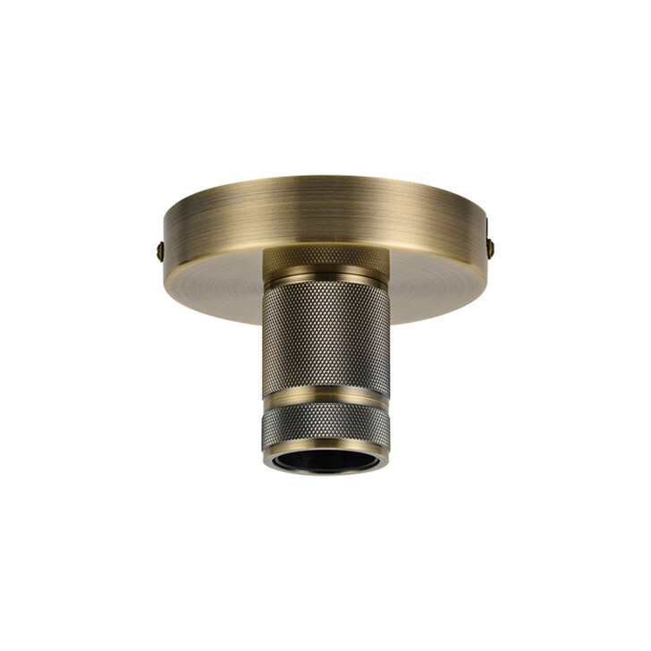 Idolite Rumi Antique Brass Knurled Semi-Flush Ceiling Rose