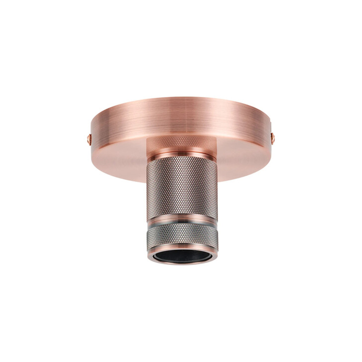 Idolite Rumi Antique Copper Finish Knurled Semi-Flush Ceiling Rose