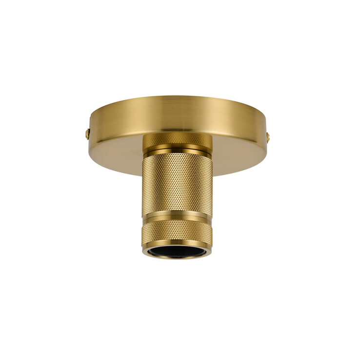 Idolite Rumi Brass Finish Knurled Semi-Flush Ceiling Rose