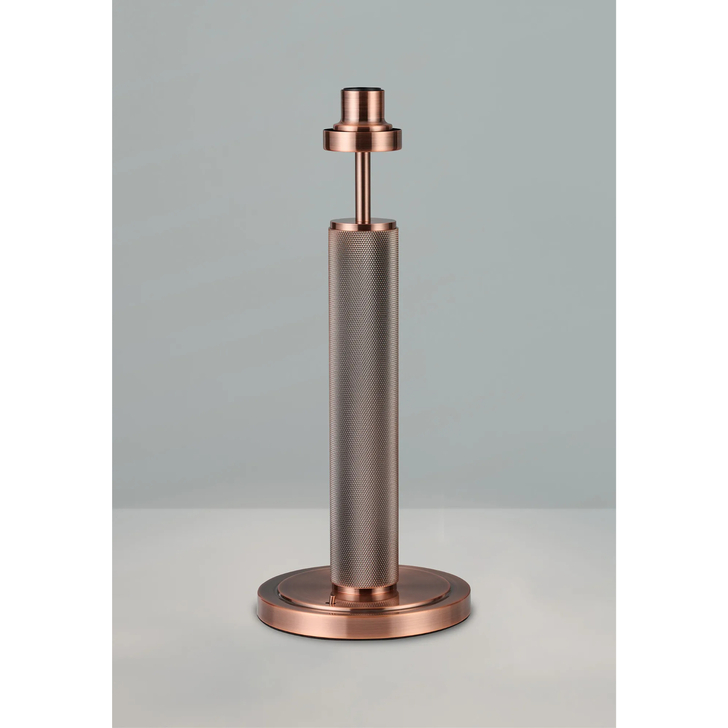 Idolite Rumi Knurled Large Antique Copper Table Lamp 54cm - Switched