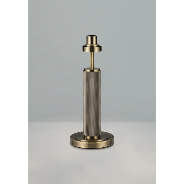 Idolite Rumi Knurled Medium Antique Brass Table Lamp 44.5cm - Switched