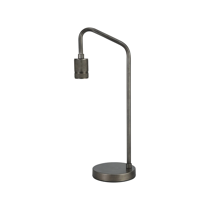 Idolite Rumi Knurled Pewter Table Lamp Complete With In-Line Switch