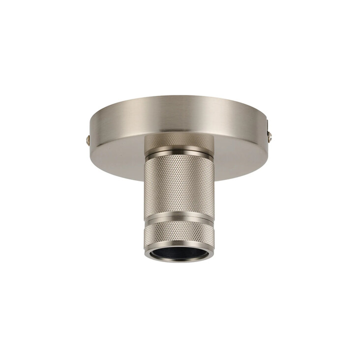Idolite Rumi Satin Nickel Knurled Semi-Flush Ceiling Rose