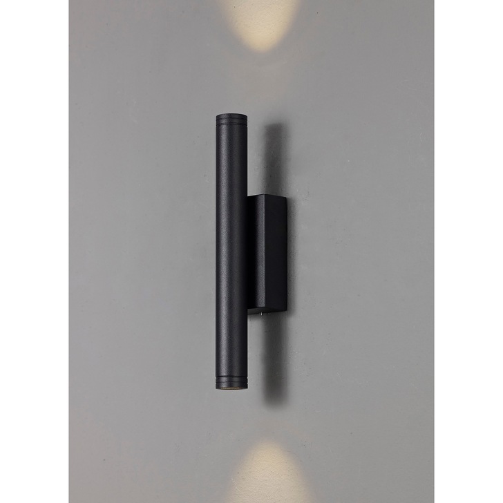 Idolite Salcantay Black Finish LED Up & Down Exterior Wall Light - IP54, 3000K