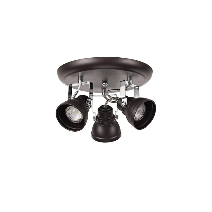 Idolite Silvretta Oiled Bronze Finish 3 Light Spotlight